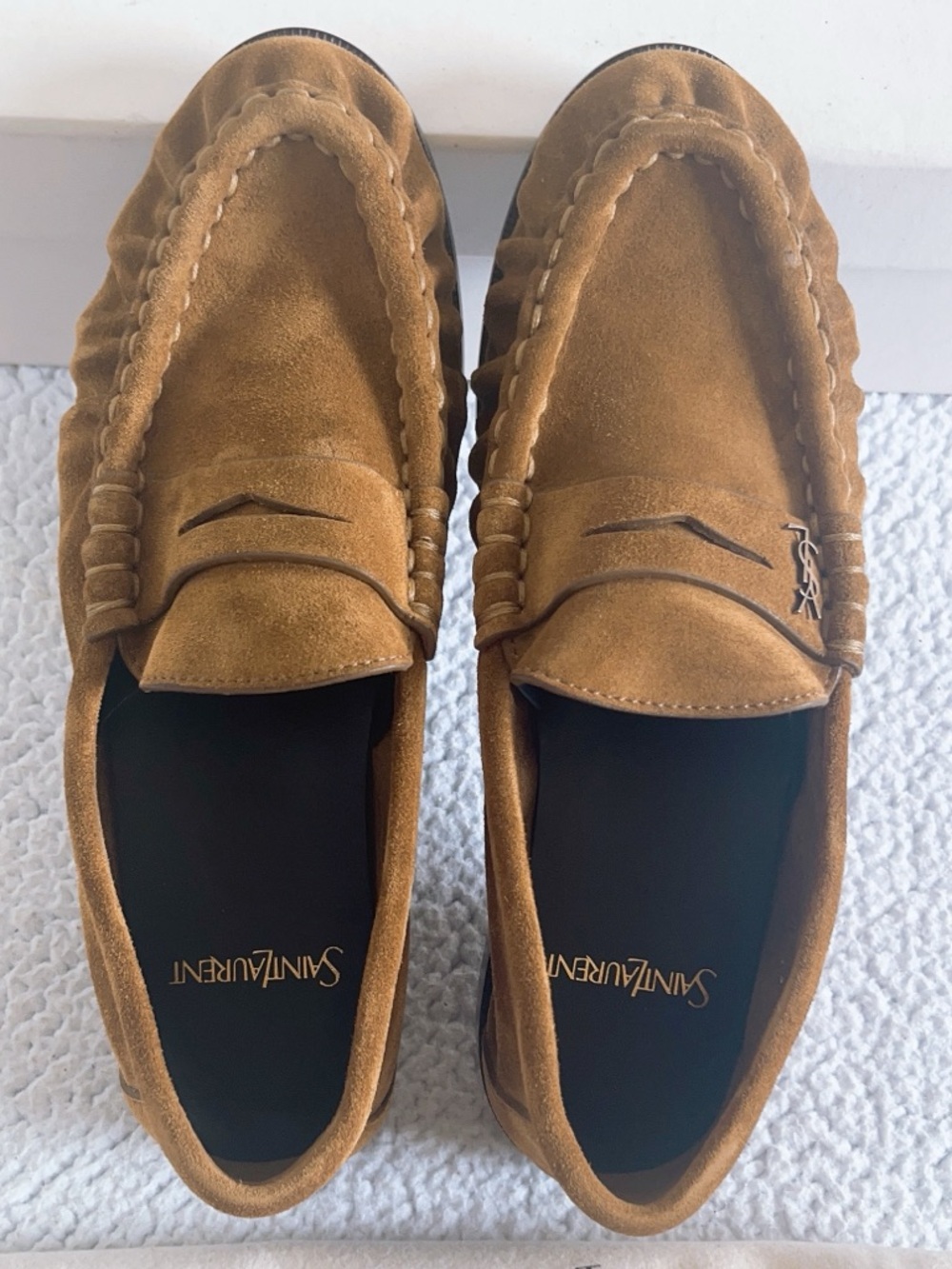 Saint Laurent Women’s YSL Le Loafer Supple in suede - Picture 13 of 16